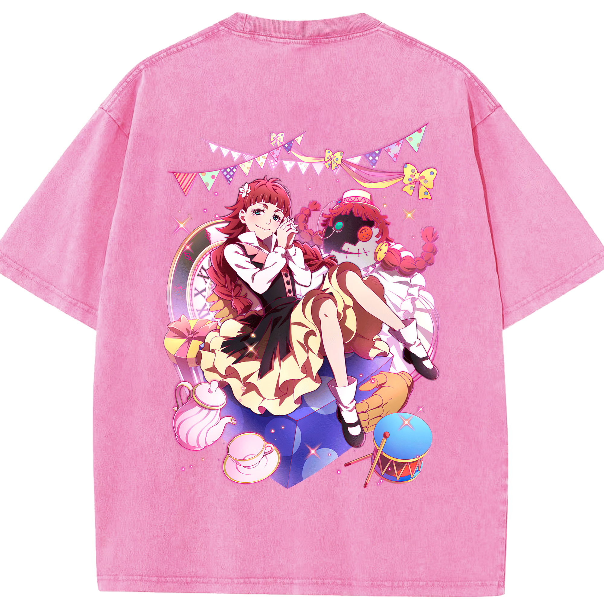 （画像用） 文豪ストレイドッグス Bungo Stray Dogs 綿100% ヴィンテージ風 半袖Tシャツ（背面プリント）